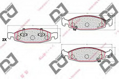 DJ PARTS bp2029 -  Комплект тормозных колодок, дисковый тормоз